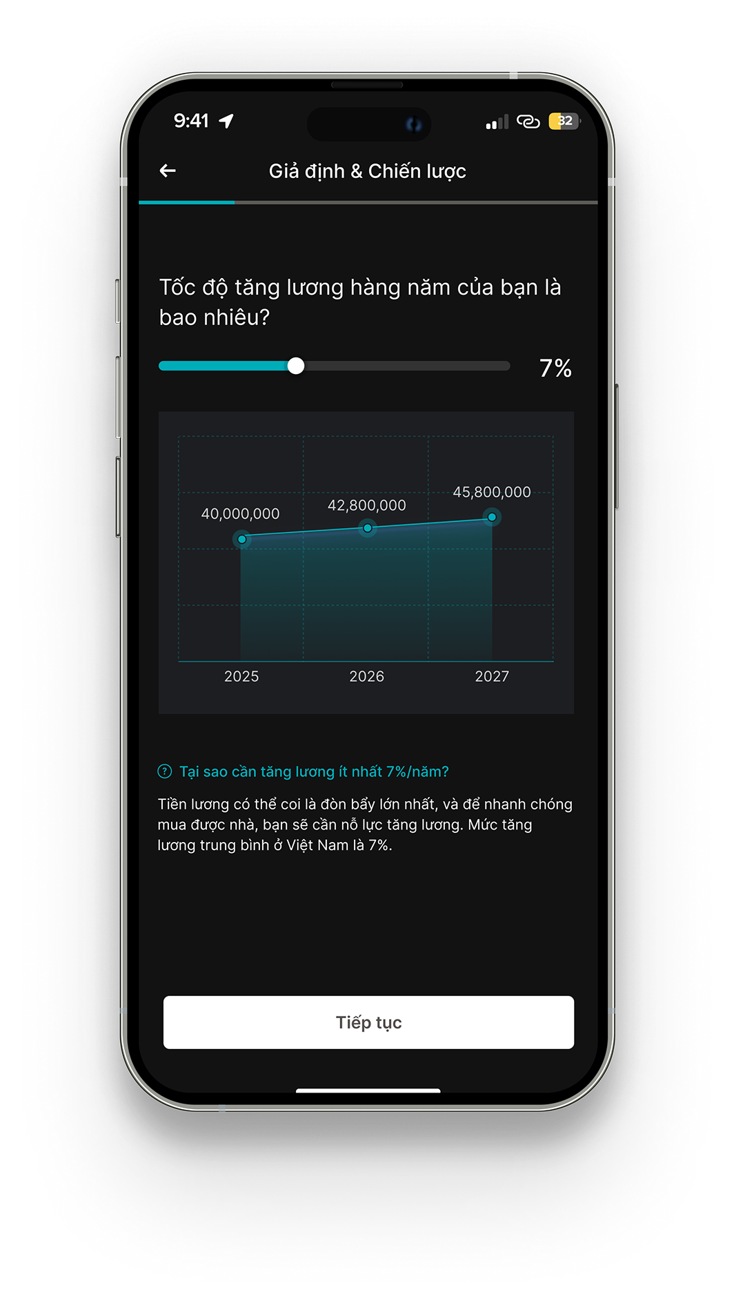 Financial Planning App Screen 2